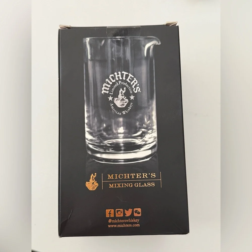 NWT Michter’s Limited Production Handblown 20oz Mixing Glass New In Unop…